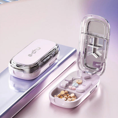 💊Portable Pill Cutter/Splitter & Storage Case (Cuts into 1/2, 1/3, or 1/4 portions)