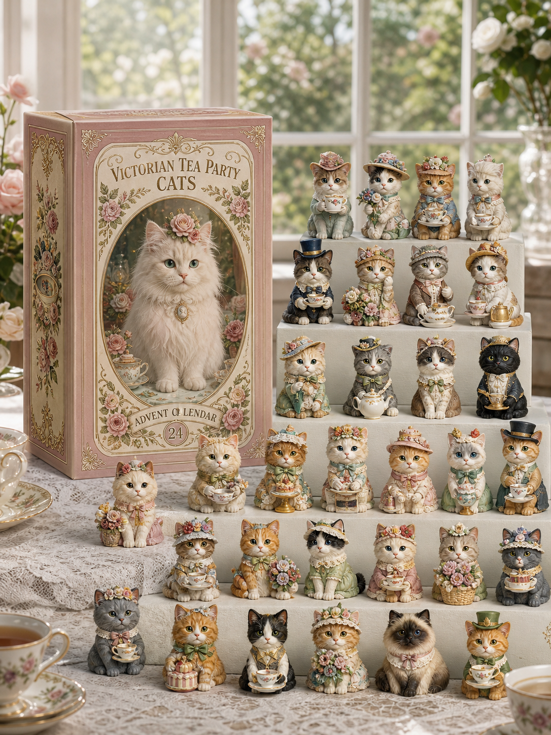 Advent Calendar 2026 Cat Advent Calendar Gift for Adults Friends Cat Owners and Lovers Christtmas Tree Ornament