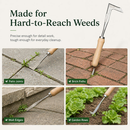 Buy 1 Get 1 Free 🔥Stainless Steel Crevice Weeder / L-Shape Hand Hoe