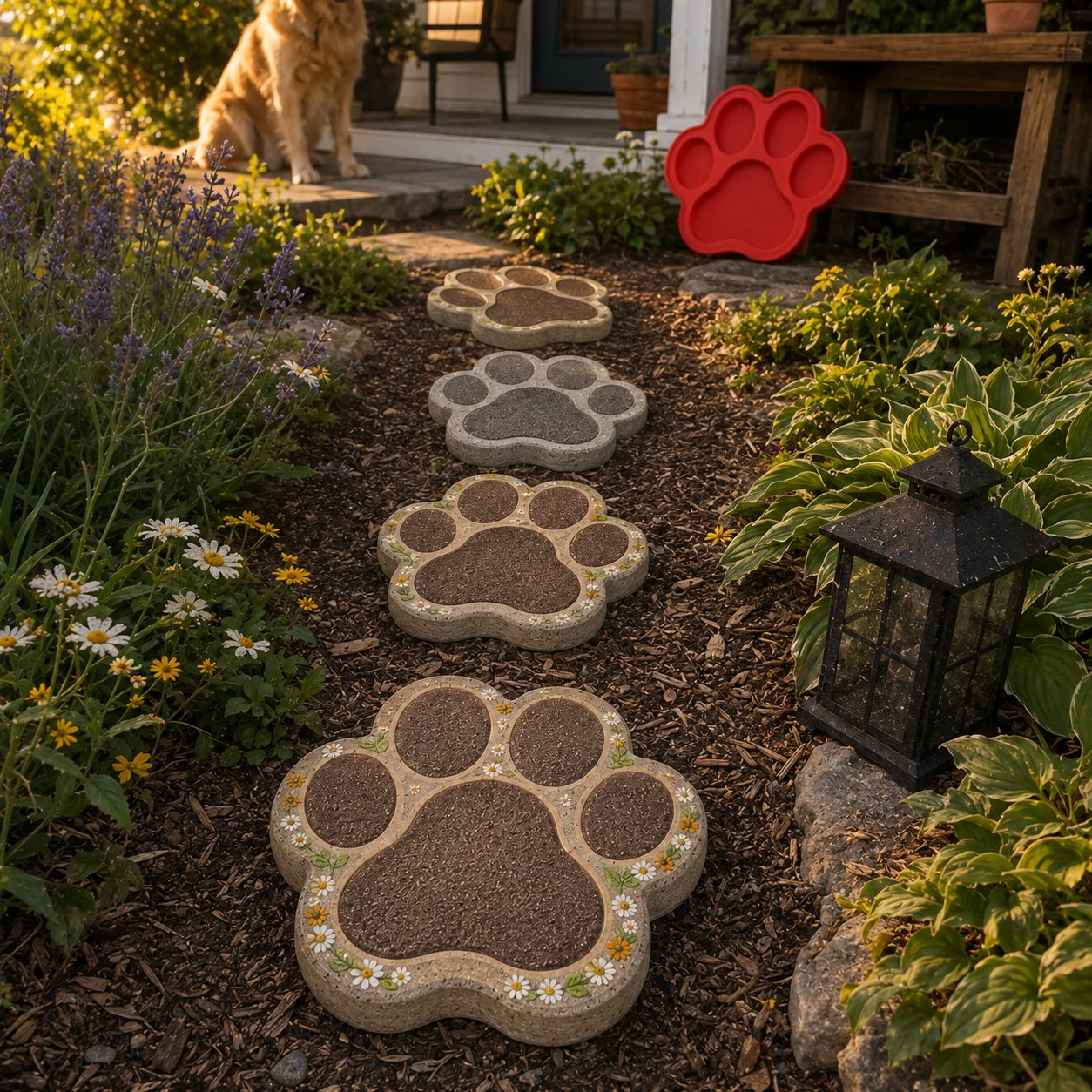 💥 LAST DAY 49% OFF – 🌿 Reusable Decorative Garden Stepping Stone Mold – Make Your Garden Truly One of a Kind