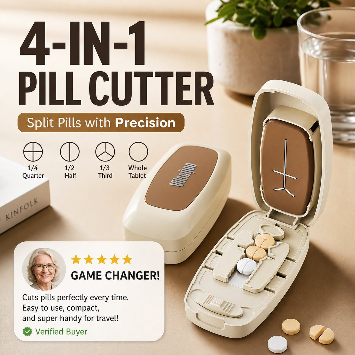 💊 Multifunctional Tablet Cutter & Splitter – Indispensable for Home Use ✨