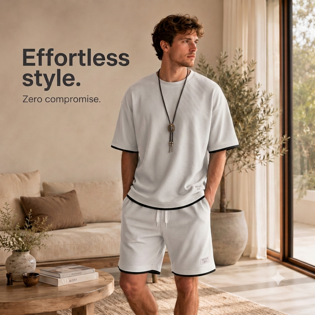Premium Waffle Knit Lounge Set
