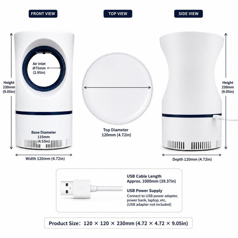 Chemical Free Safe for Kids Pets, Indoor Bedroom Mosquito Killer