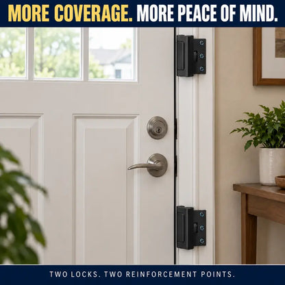 🔥Heavy Duty Door Reinforcement Lock | 800Lbs Anti-Kick Anti-Break-In Home Security Latch🔒