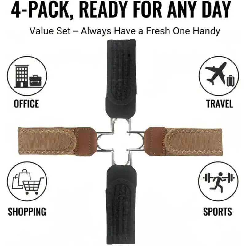 No Show Invisible Belt for Men & Women, Adjustable Non-Elastic Fabric Belt for Jeans