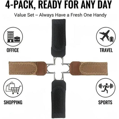No Show Invisible Belt for Men & Women, Adjustable Non-Elastic Fabric Belt for Jeans