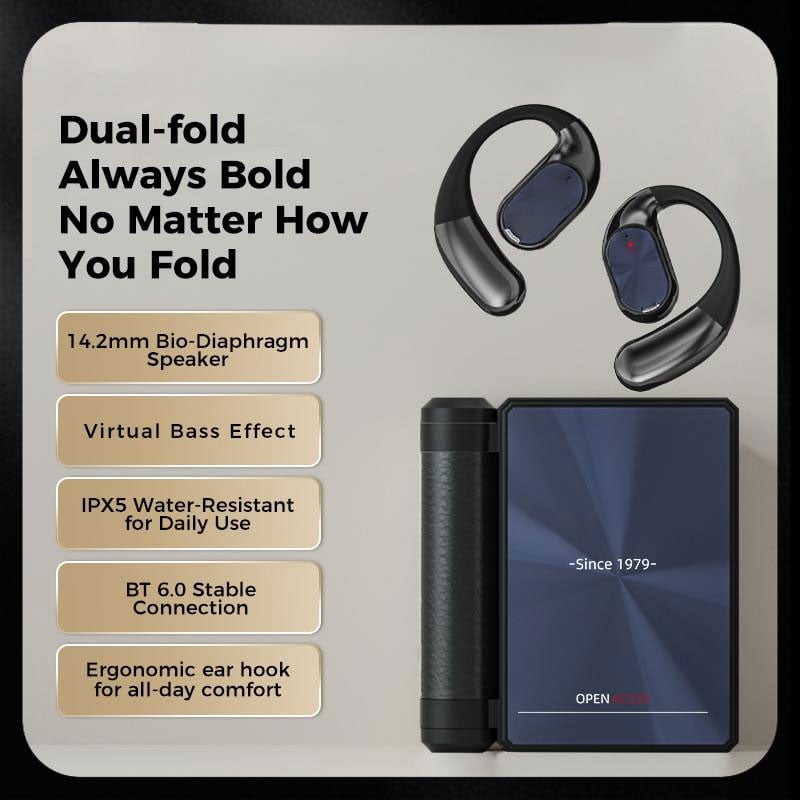 🔥Monster Ear Buds  - Headphones Bluetooth with Dual-Fold Design