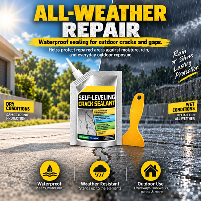 Self-Leveling Concrete Crack Sealant – Waterproof Quick-Drying Repair Filler with Scraper