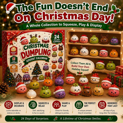 🎅 24 Days of Mini Squishies – Cute 2026 Advent Calendar with Daily Dumpling Surprises