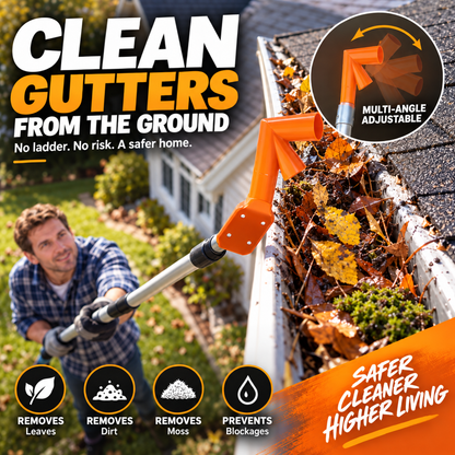 No-Climb Gutter Cleaning Tool