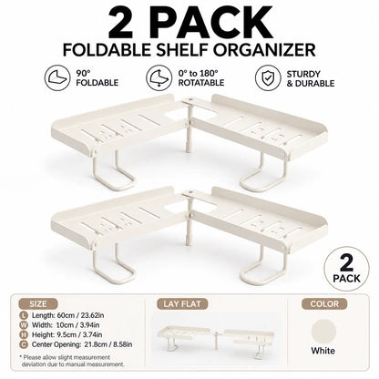 Foldable Steel Over-Sink Shelf Organizer, No-Drill Adjustable Storage Rack ✅