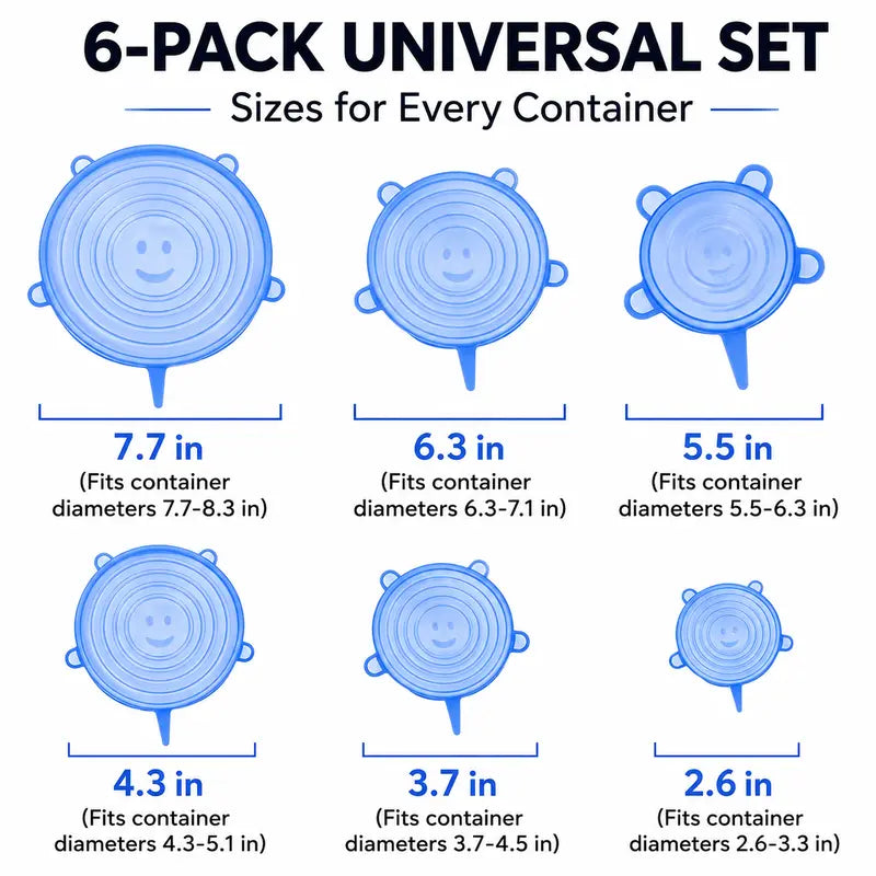 🔥Adpartner Silicone Lids for Food Storage (6-Pack)