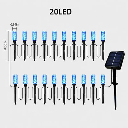 Set of 20 LED Solar Garden Stake Lights