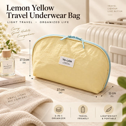 👝 Portable 3-in-1 Travel Underwear and Bra Organizer Bag