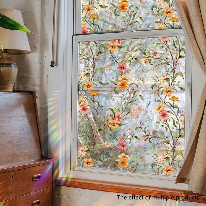 🌸 Floral Static Cling Window Sticker