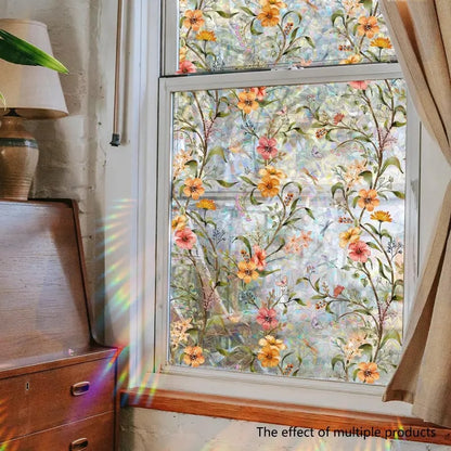 🌸 Floral Static Cling Window Sticker