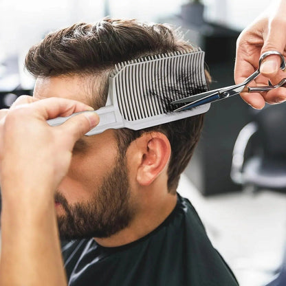 🔥 Limited-Time 49% OFF✂️ 4-Piece Home Haircut Guide Kit | Adjustable Silicone Clipper Band for Fades & Edge
