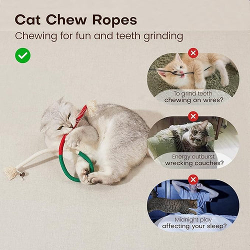 🔥LAST DAY 49% OFF😻3Pcs Catnip Chew Rope Toy – Natural, Safe Tooth Cleaner for Indoor Cats