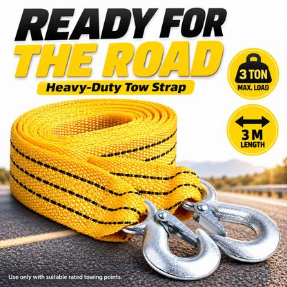 ✨Heavy Duty Emergency Vehicle Recovery Strap with Safety Shackles-🚙Road Rescue Essential for Car & SUV
