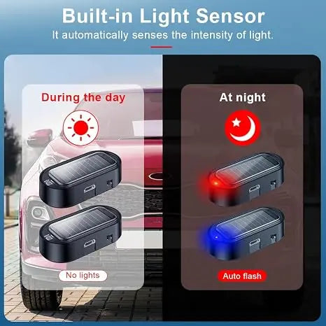 Buy 1 Get 1 Free🚨Solar Car Anti-Theft Light - Light Sensor Auto Flash Fake Warning Light for All Cars🚗