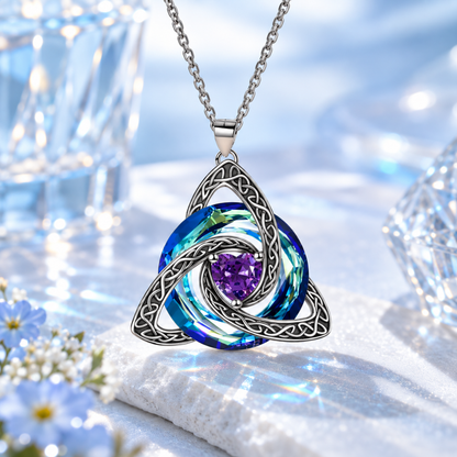 12-Month Birthstone Celtic Knot Necklace 💖