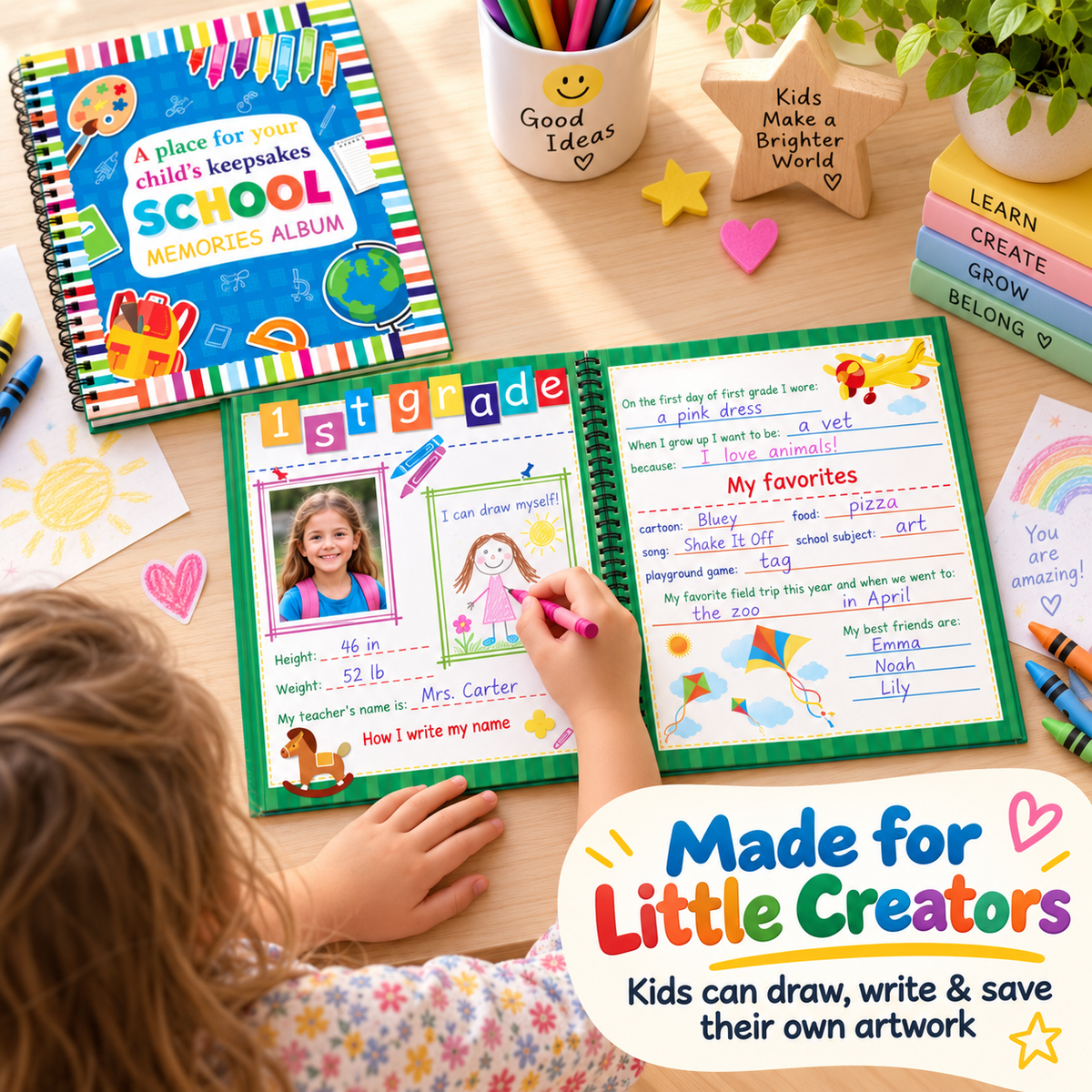 'Capture Every School Year: The Ultimate Kids Memory & Keepsake Book 📖'