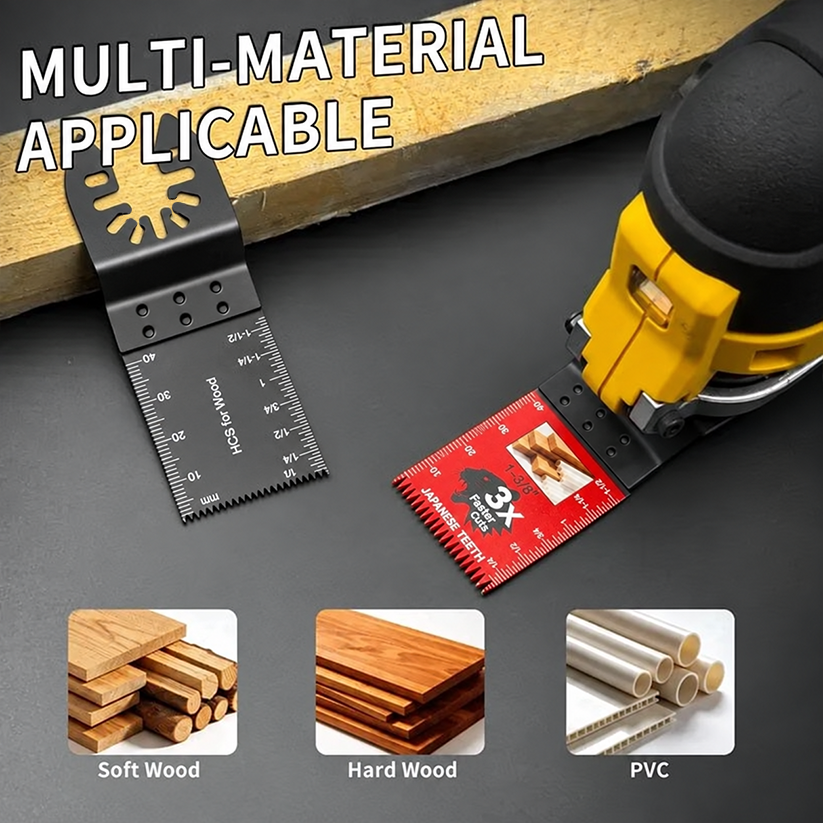 Oscillating blades for soft wood hard wood and PVC