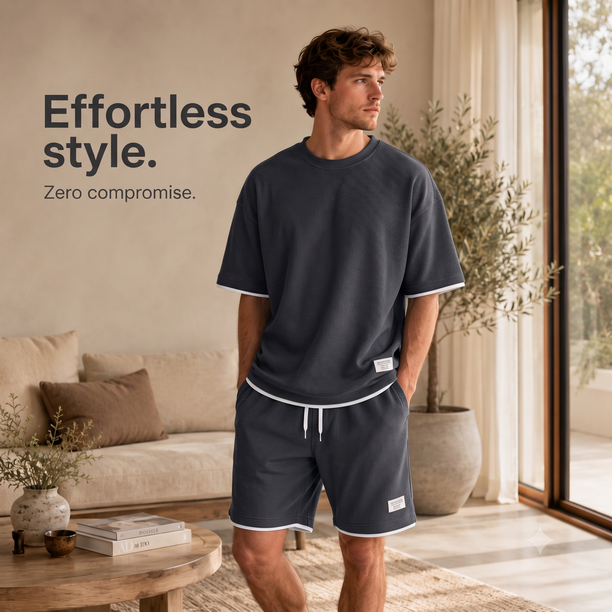 Premium Waffle Knit Lounge Set