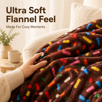 🍕 Realistic Food Print Flannel Blanket – Cozy Burrito & Pizza Throw ✨