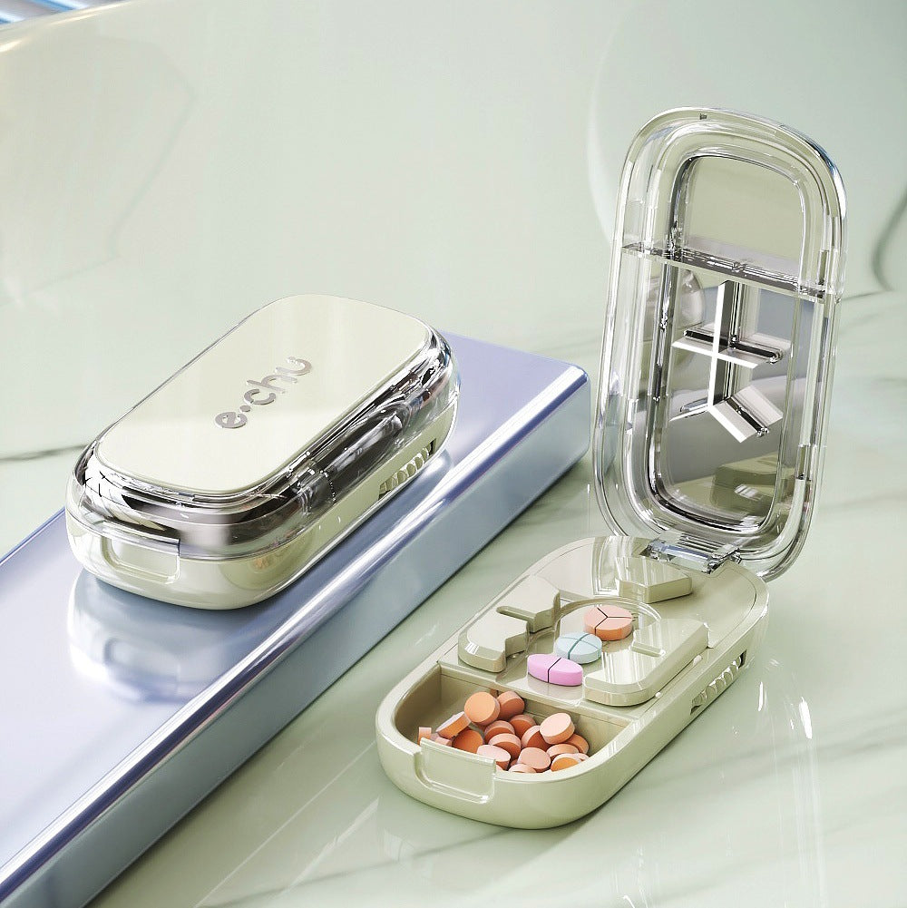 💊Portable Pill Cutter/Splitter & Storage Case (Cuts into 1/2, 1/3, or 1/4 portions)