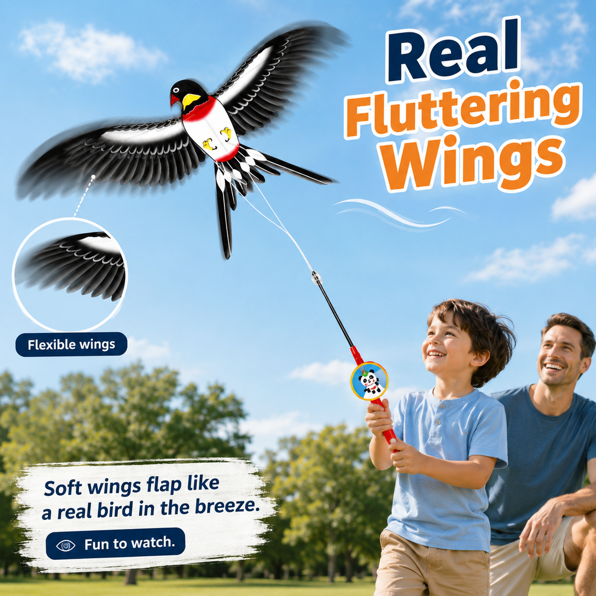 🦅 Flyaway Bird  Interactive Telescopic Micro-Kite Toy for Kids