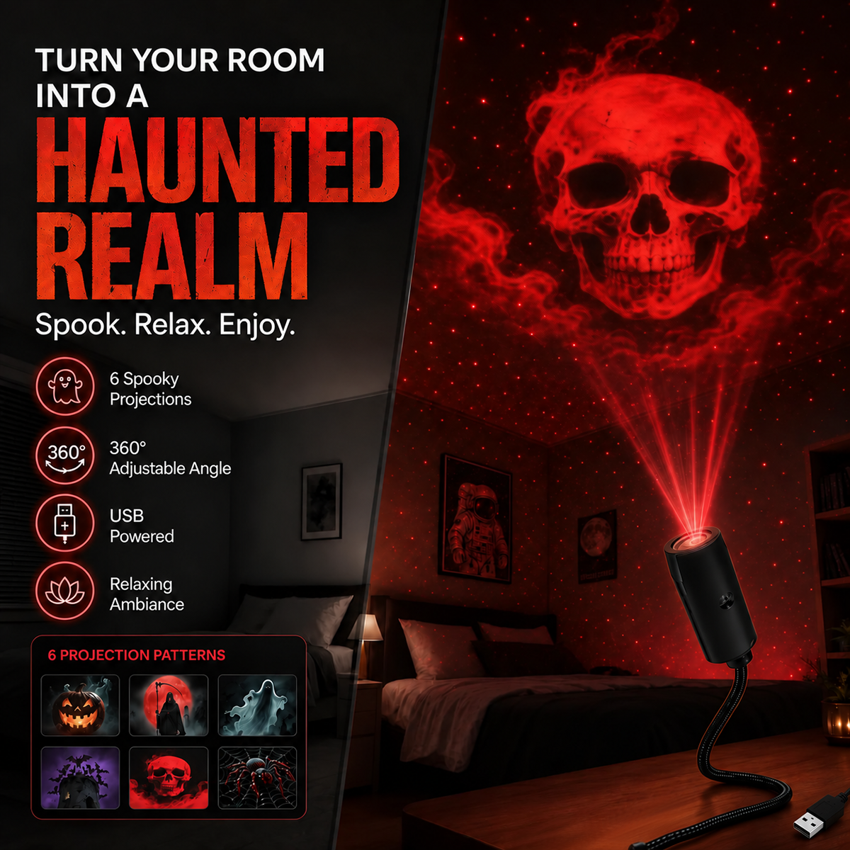 Halloween Ghost Window Projector – Spooky Effects for Home & Car