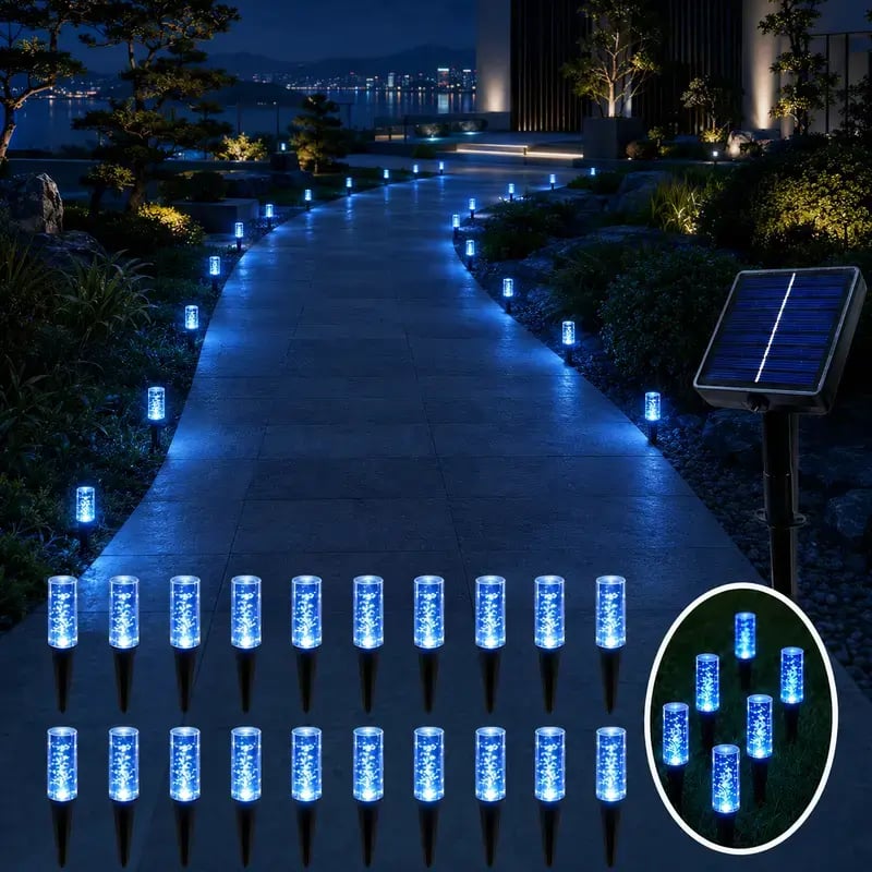 Set of 20 LED Solar Garden Stake Lights