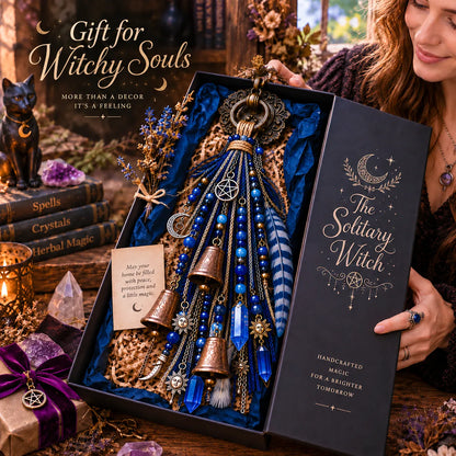 🔮 Witchy Door Charm – Celestial Bells & Crystal-Style Hanging Decor