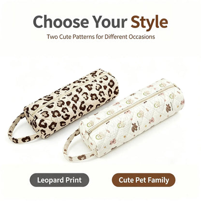🎒Quilted Multi‑Purpose Storage Bag, Portable Zipper Cosmetic Makeup Pouch with Handle