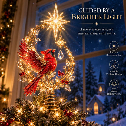 🐦Cardinal Heaven’s Light Tree Topper🌟 (18in x 12in)