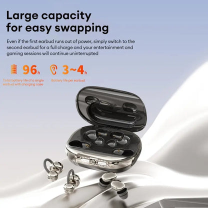🎧 3-IN-1 Wireless Earbuds, 6 Earbuds Total with Power Bank Charging Case, Sleep / In-Ear / Clip-On Earphones, Reverse Charging, Sports & Sleep Bluetooth Headphones for Android & iOS