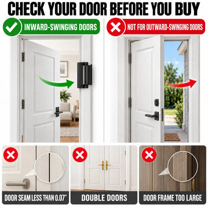 🔥Heavy Duty Door Reinforcement Lock | 800Lbs Anti-Kick Anti-Break-In Home Security Latch🔒