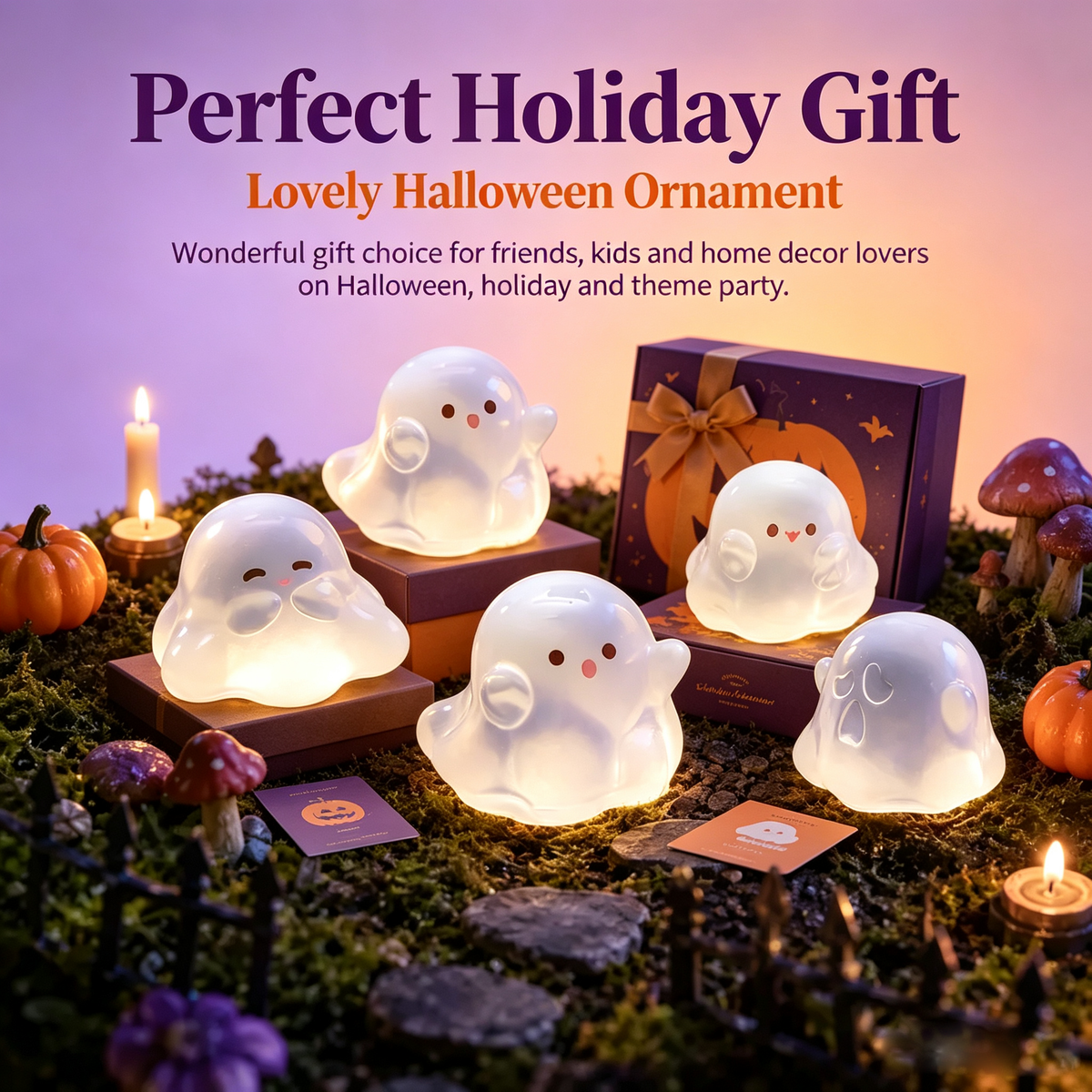 👻30 Pcs Mini Ghost Figurines | Spooky‑Cute Halloween Decor