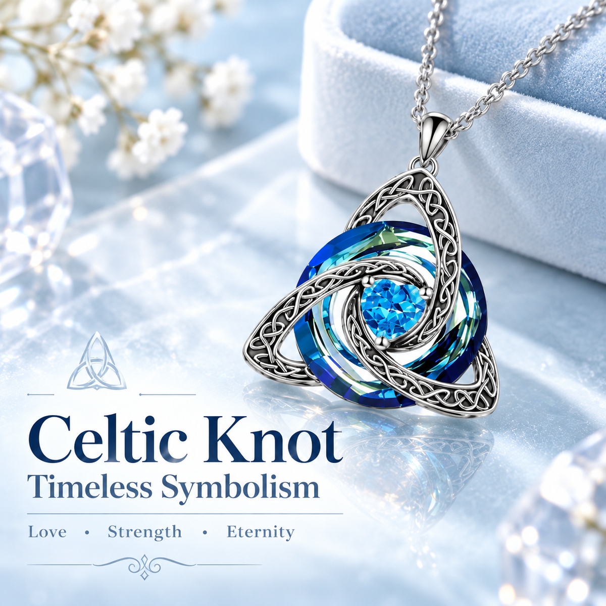 12-Month Birthstone Celtic Knot Necklace 💖
