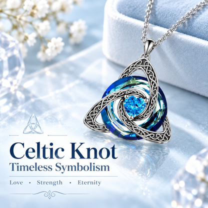 12-Month Birthstone Celtic Knot Necklace 💖