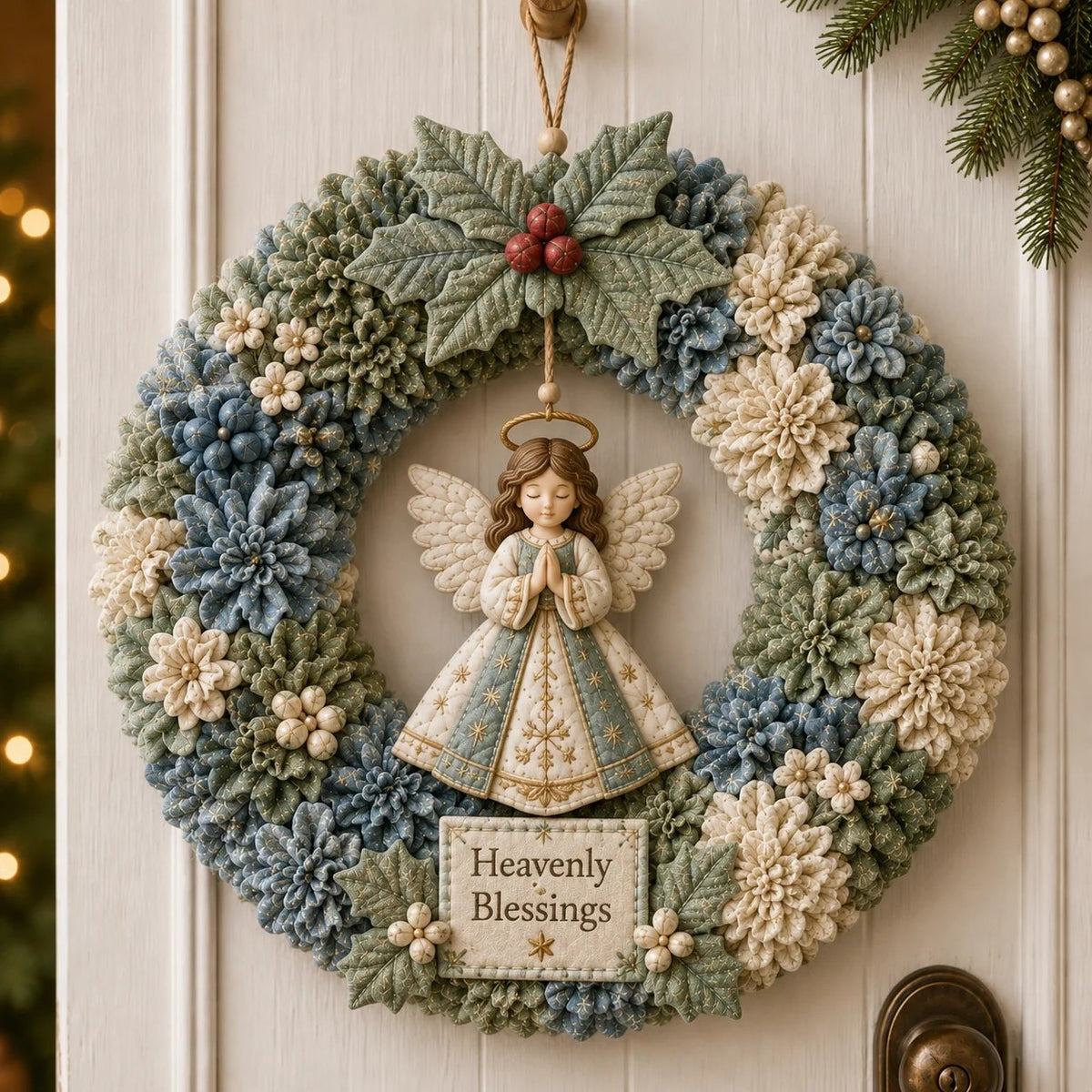 🎄 3D Fabric Poke Wreath DIY Kit