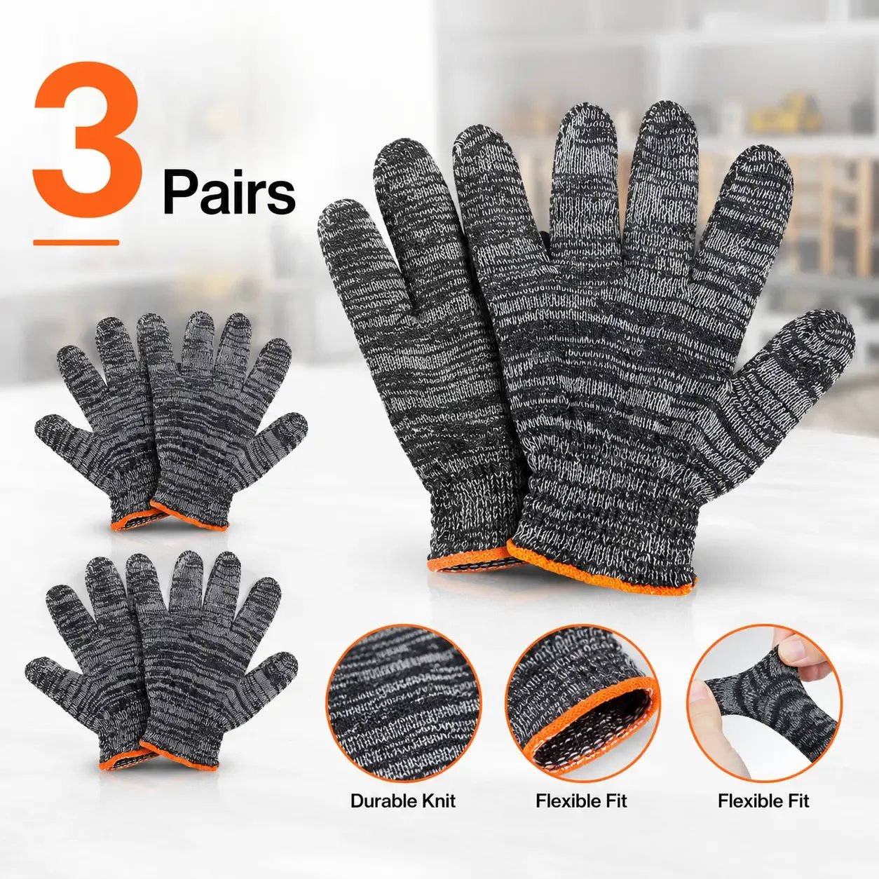🧤Gardening Gloves for Men & Women– Breathable Stretch Work Gloves with Reinforced Grip | Multi-Purpose Yard, Workshop Protection Gloves