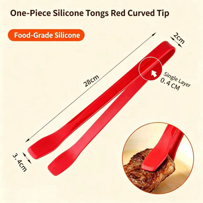 Silicone Cooking Tongs, Stainless Steel Kitchen Tongs with Non-Scratch Silicone Tips, Heat Resistant, Dishwasher Safe