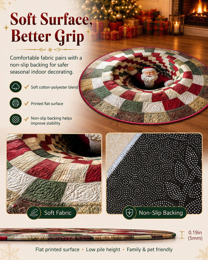 💯🎄3D Christmas Gnome Optical Illusion Round Rug | Fun Festive Home Decor Must‑Have⭐🏠🎁