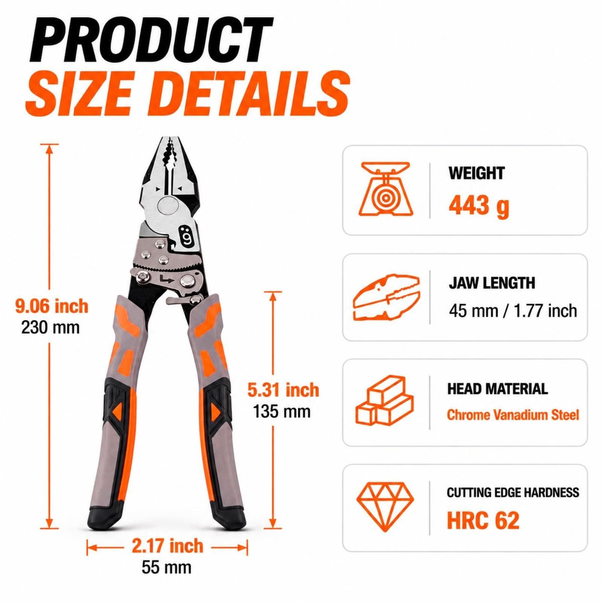 55-Steel Self-Locking Anti-Skid Ratchet Pliers | Heavy-Duty Wire Cutters & Holding Tool🔧⚙️