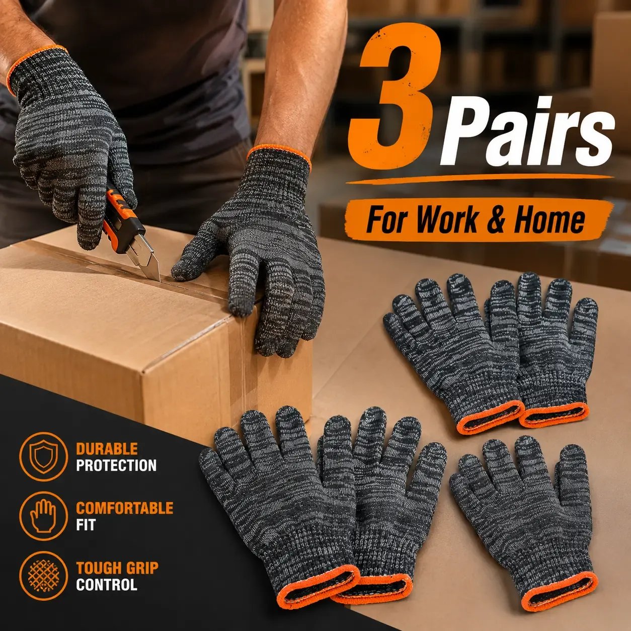 🧤Gardening Gloves for Men & Women– Breathable Stretch Work Gloves with Reinforced Grip | Multi-Purpose Yard, Workshop Protection Gloves