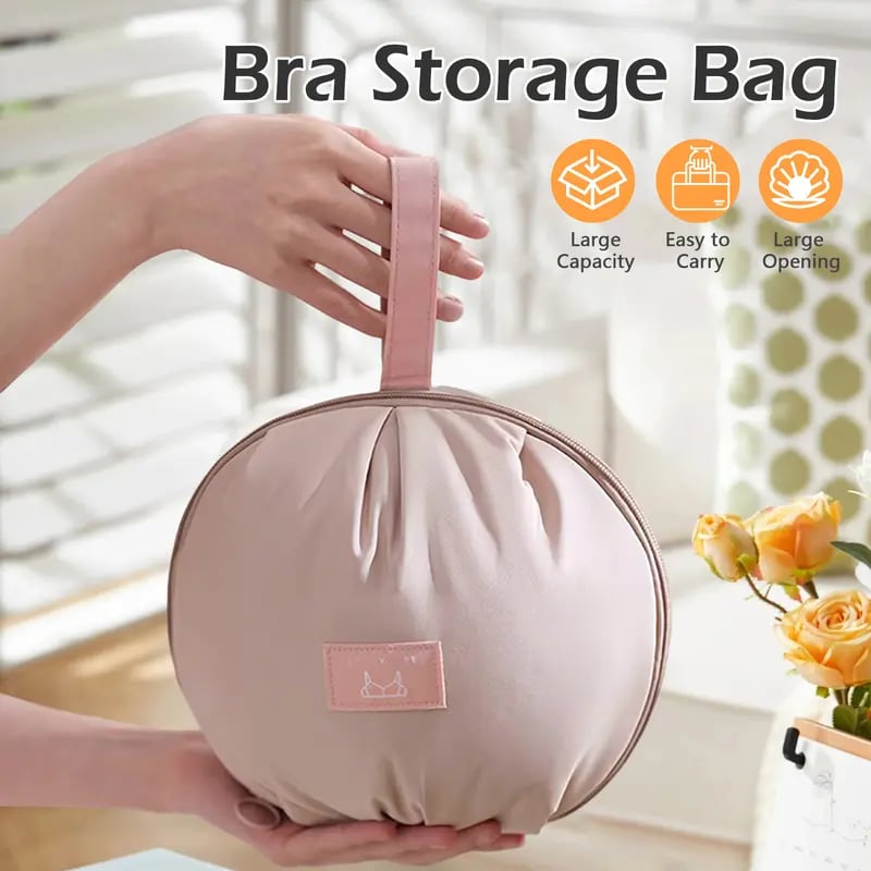 Women's Travel Underwear Packing Cube, Multi-Compartment Portable Luggage Organizer Bag for Lingerie, Bras and Accessories