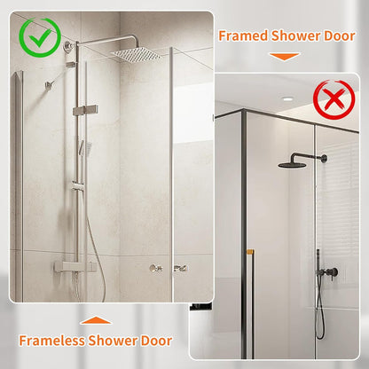 Shower Door Hooks Fit 3/8' (10mm) Glass Door, 2 Pack