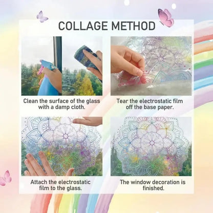 🌸 Floral Static Cling Window Sticker